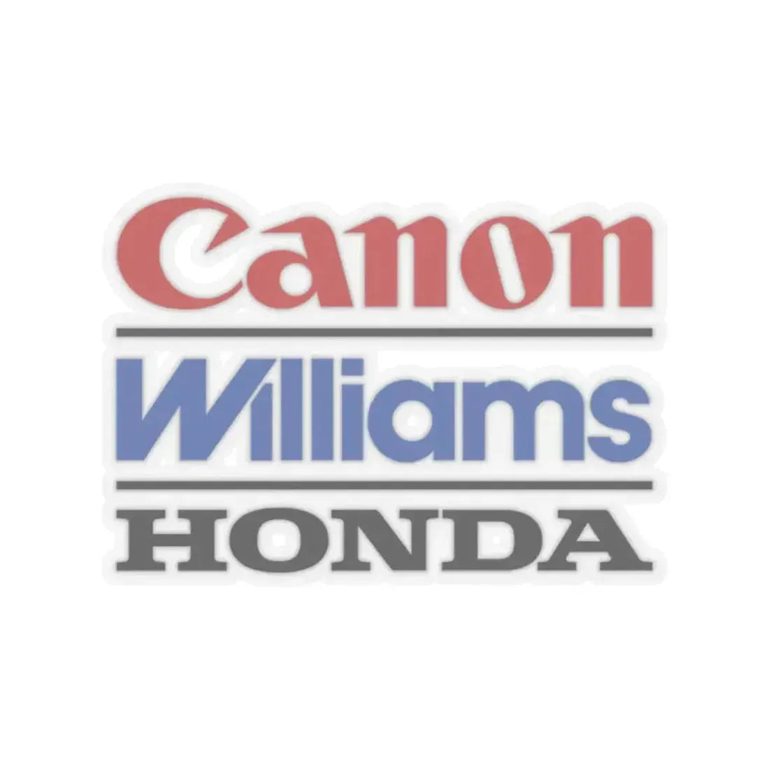 Canon Williams Honda (Logo) STICKER Vinyl Kiss-Cut Decal 2 Inch Transparent - The Sticker Space