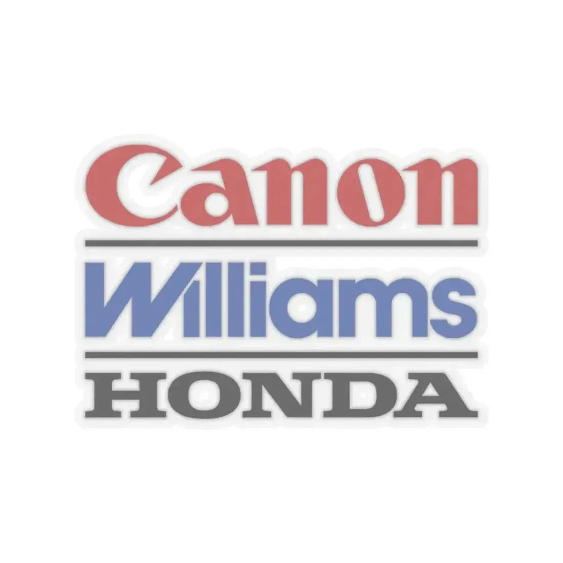 Canon Williams Honda (Logo) STICKER Vinyl Kiss-Cut Decal 3 Inch Transparent - The Sticker Space