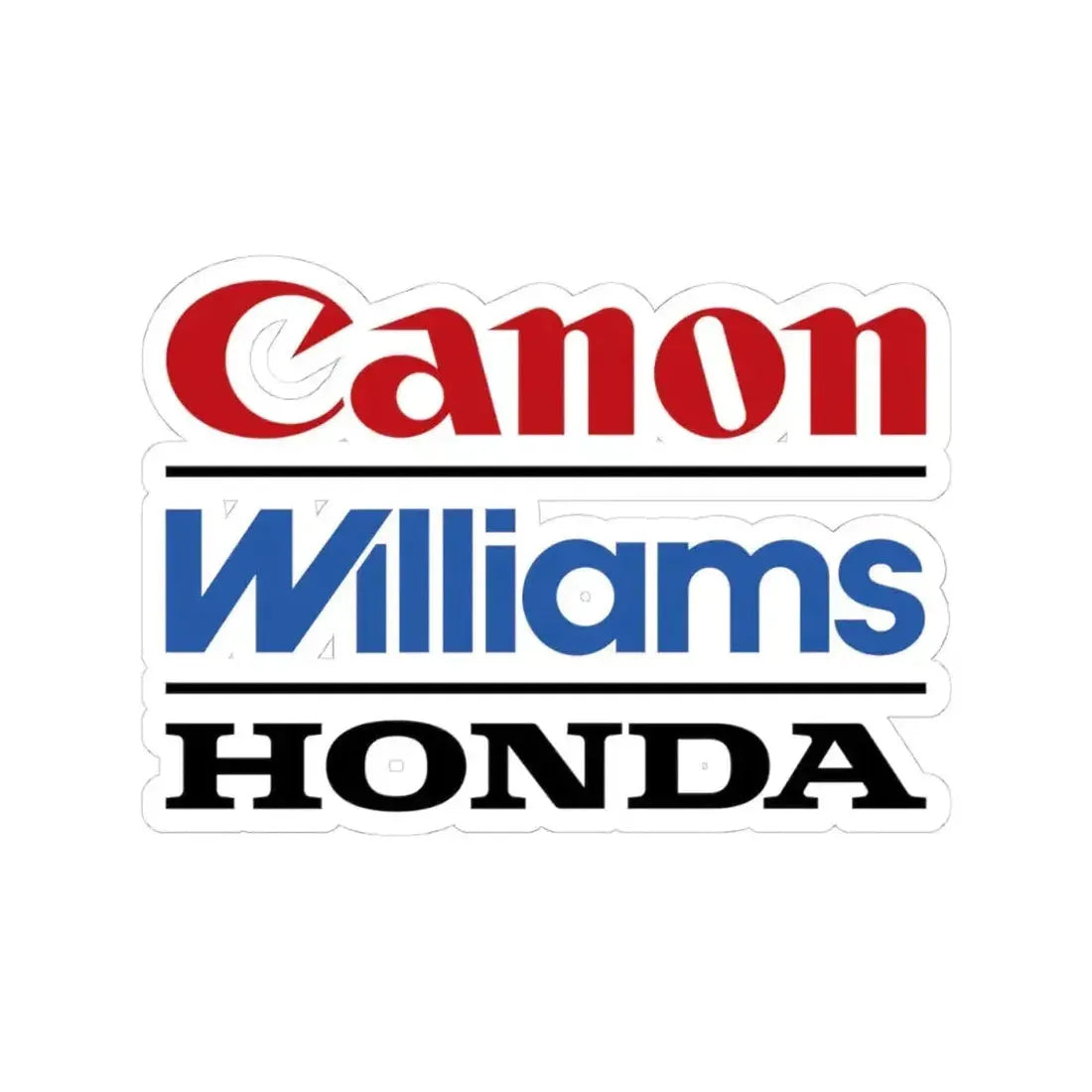 Canon Williams Honda (Logo) STICKER Vinyl Kiss-Cut Decal 4 Inch White - The Sticker Space
