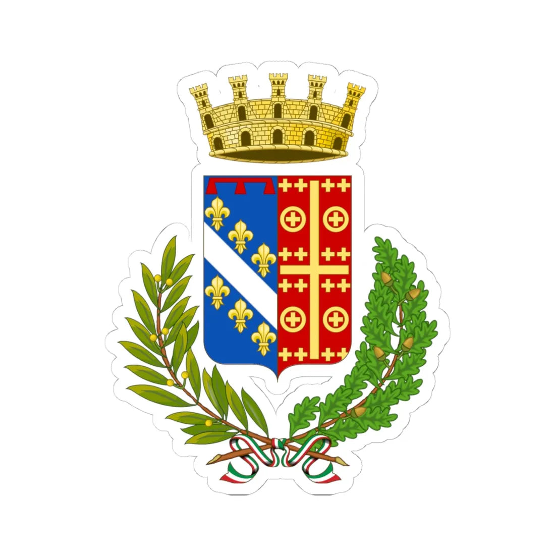 Canosa di Puglia-Stemma (Italy) (Coat of Arms) STICKER Vinyl Kiss-Cut Decal - The Sticker Space