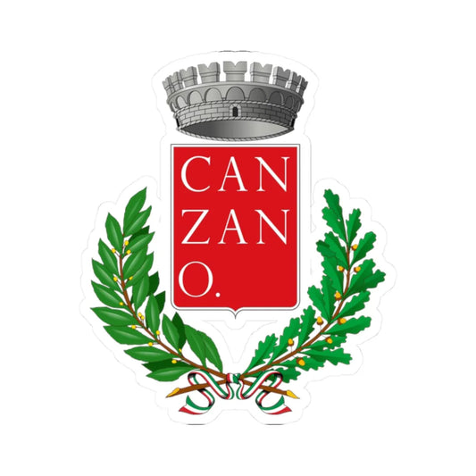 Cansano-Stemma (Italy) (Coat of Arms) STICKER Vinyl Kiss-Cut Decal 2 Inch White - The Sticker Space