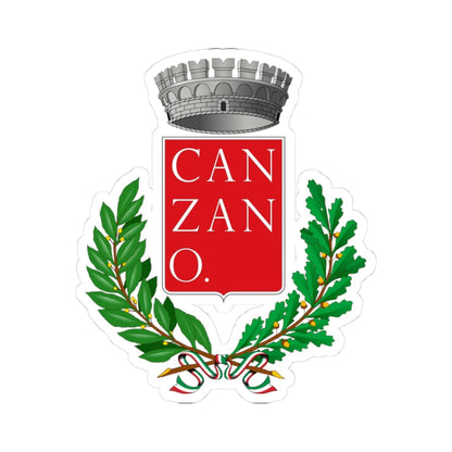 Cansano-Stemma (Italy) (Coat of Arms) STICKER Vinyl Kiss-Cut Decal 3 Inch White - The Sticker Space