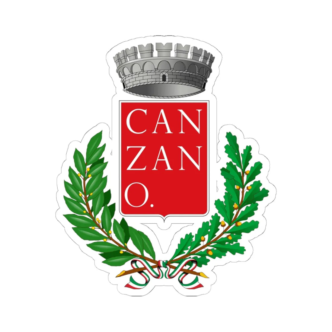 Cansano-Stemma (Italy) (Coat of Arms) STICKER Vinyl Kiss-Cut Decal - The Sticker Space