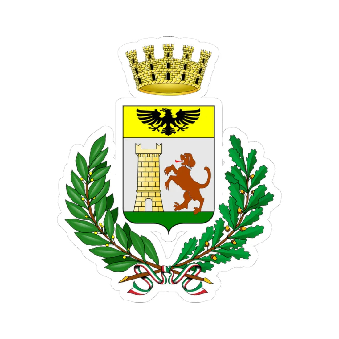 Cantù-Stemma (Italy) (Coat of Arms) STICKER Vinyl Kiss-Cut Decal 3 Inch White - The Sticker Space