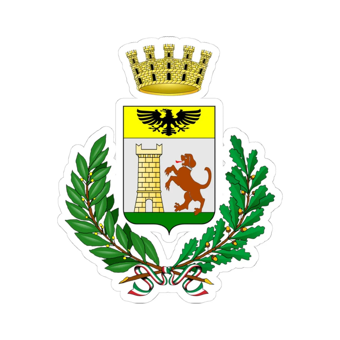 Cantù-Stemma (Italy) (Coat of Arms) STICKER Vinyl Kiss-Cut Decal 4 Inch White - The Sticker Space