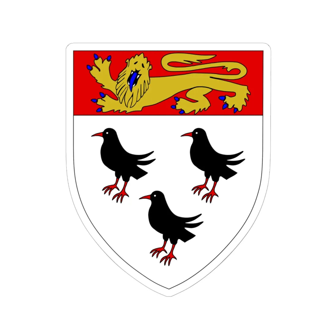 Canterbury Arms (England) (Coat of Arms) STICKER Vinyl Kiss-Cut Decal 6 Inch White - The Sticker Space