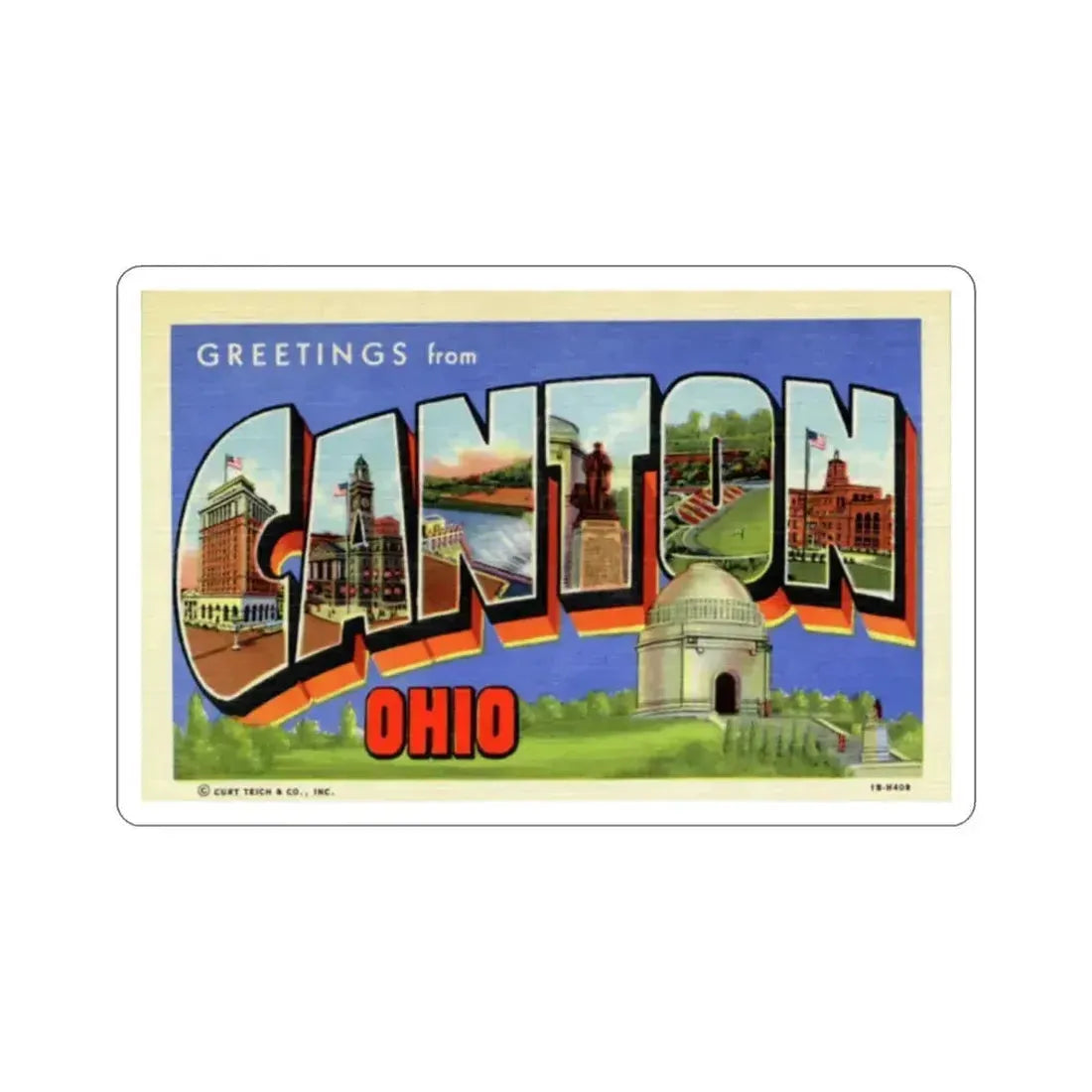 Canton Ohio (Greeting Cards) STICKER Vinyl Die-Cut Decal 2 Inch - The Sticker Space