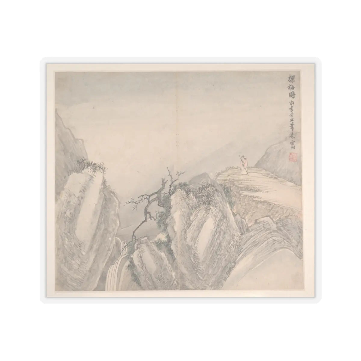 Cao Jian - Landscapes in the Styles of Various Artists - dated 1716 v5 - STICKER Vinyl Kiss-Cut Decal