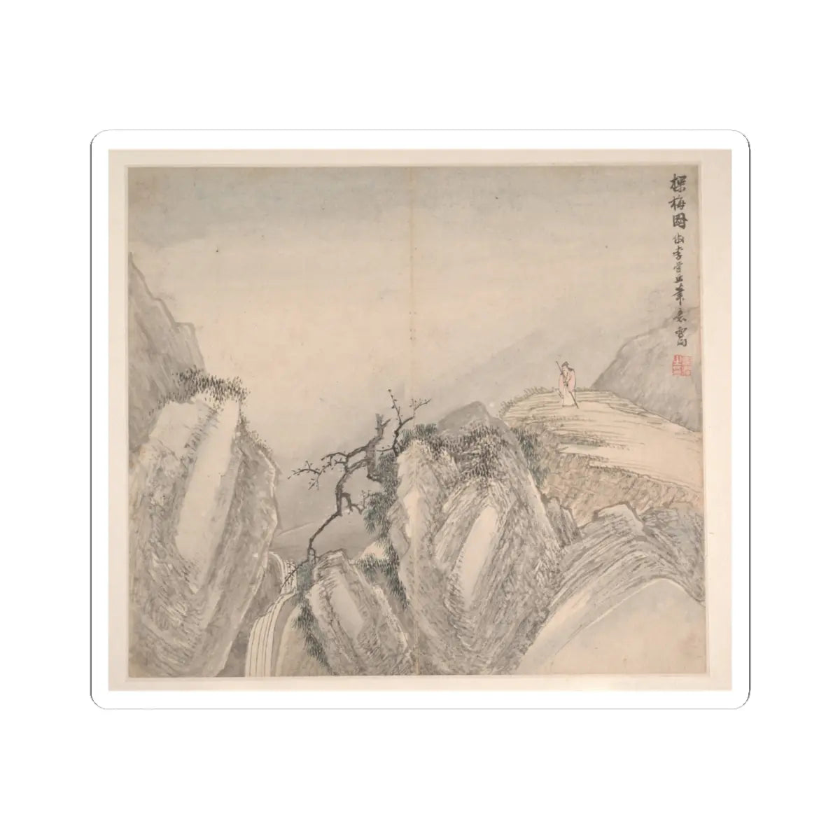 Cao Jian - Landscapes in the Styles of Various Artists - dated 1716 v5 - STICKER Vinyl Kiss-Cut Decal