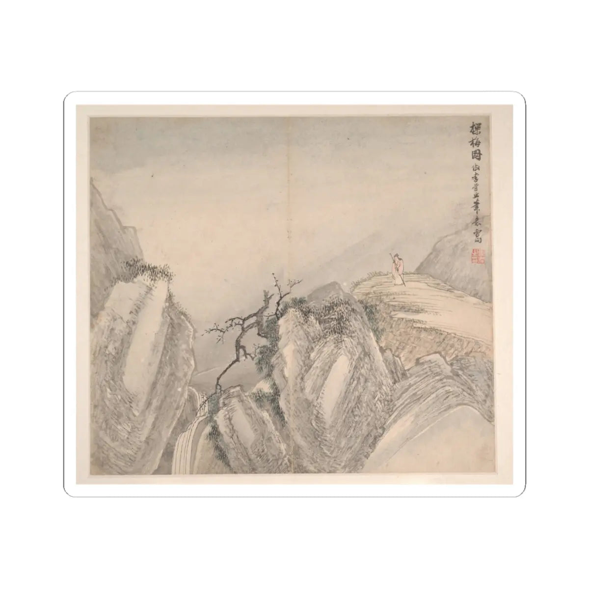 Cao Jian - Landscapes in the Styles of Various Artists - dated 1716 v5 - STICKER Vinyl Kiss-Cut Decal