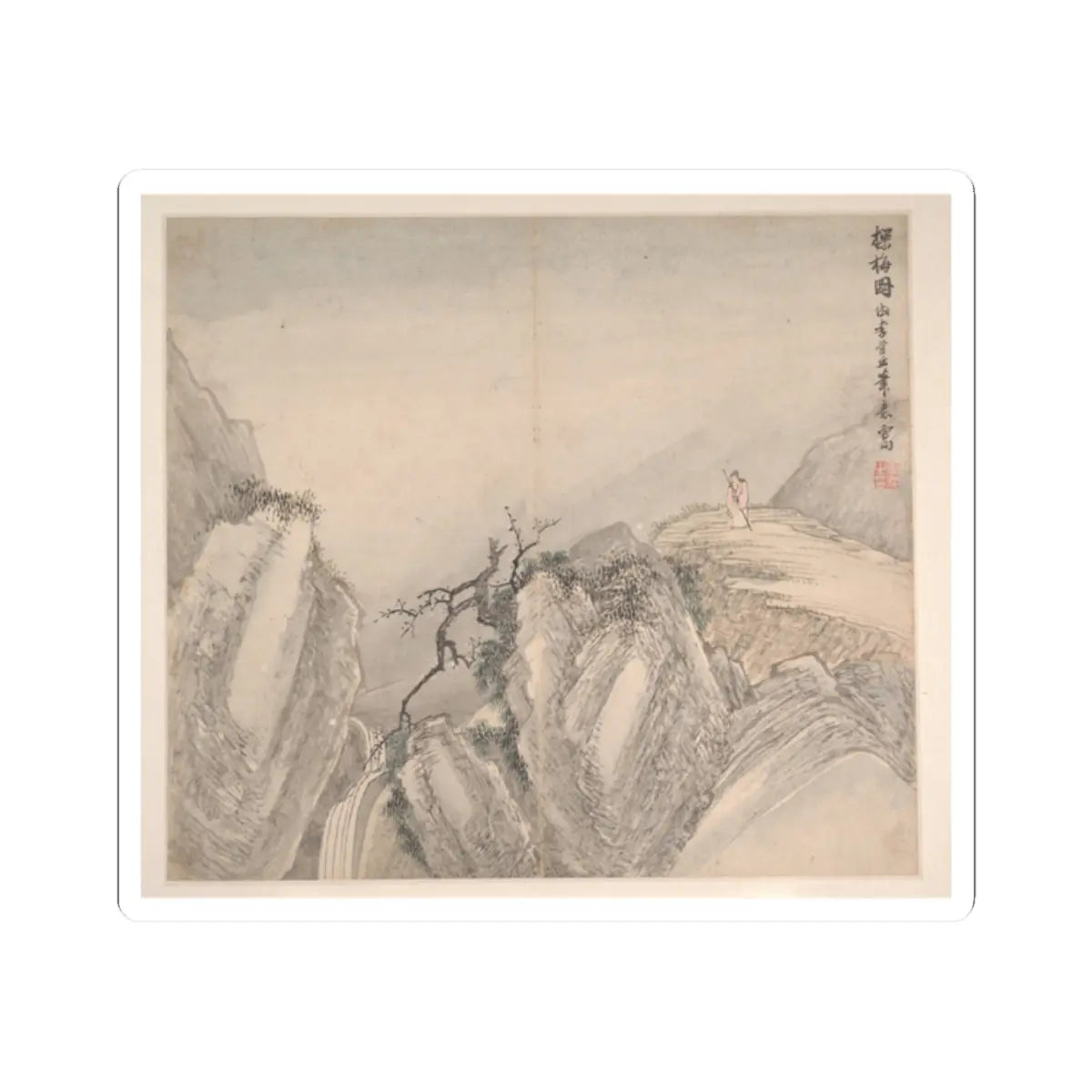 Cao Jian - Landscapes in the Styles of Various Artists - dated 1716 v5 - STICKER Vinyl Kiss-Cut Decal