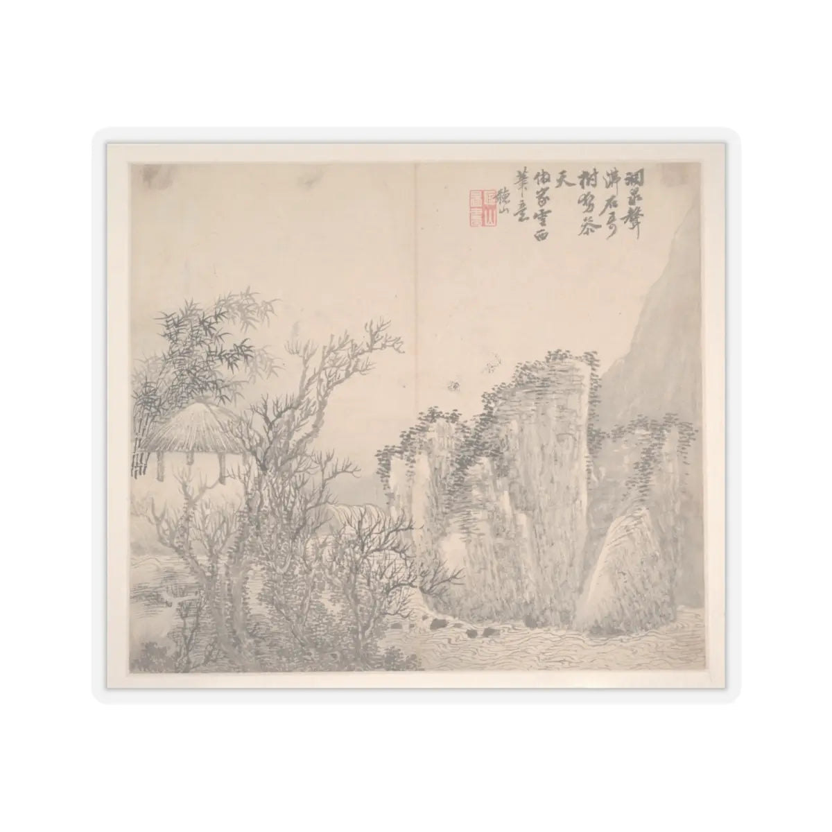 Cao Jian - Landscapes in the Styles of Various Artists - dated 1716 v8 - STICKER Vinyl Kiss-Cut Decal