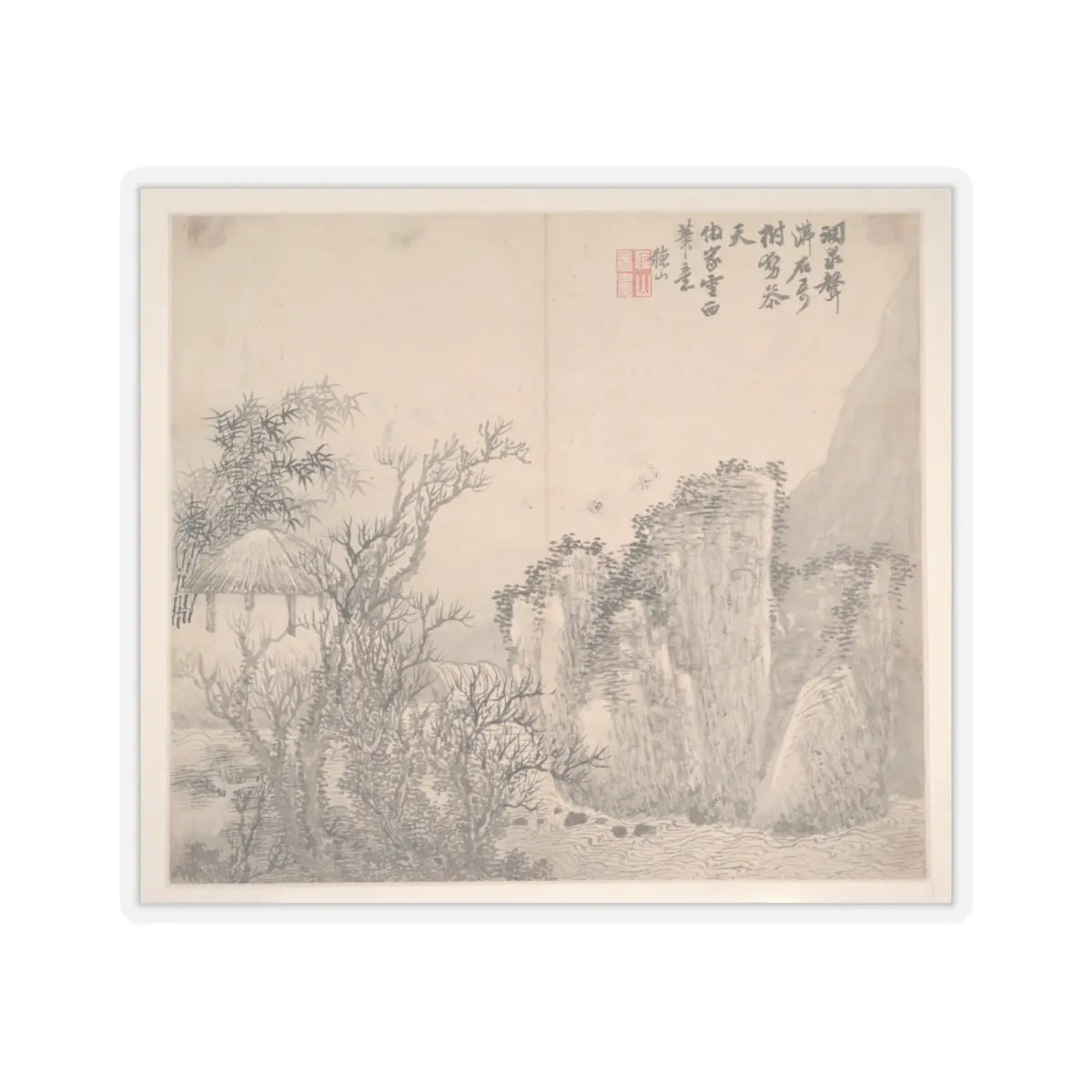 Cao Jian - Landscapes in the Styles of Various Artists - dated 1716 v8 - STICKER Vinyl Kiss-Cut Decal