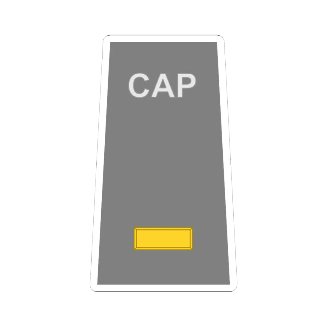 CAP O1 (United States) (Military Rank) STICKER Vinyl Kiss-Cut Decal 4 Inch White - The Sticker Space