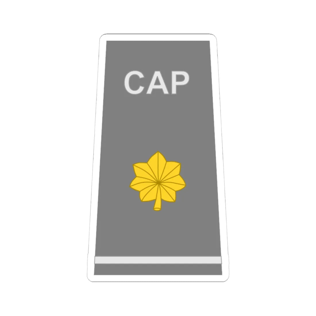 CAP O4 (United States) (Military Rank) STICKER Vinyl Kiss-Cut Decal 4 Inch White - The Sticker Space