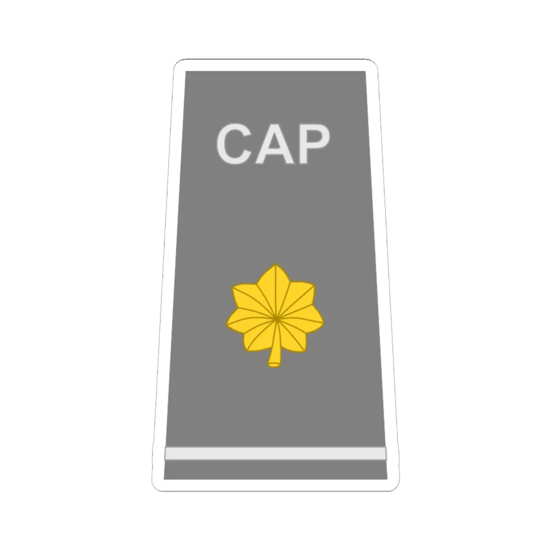 CAP O4 (United States) (Military Rank) STICKER Vinyl Kiss-Cut Decal 6 Inch White - The Sticker Space