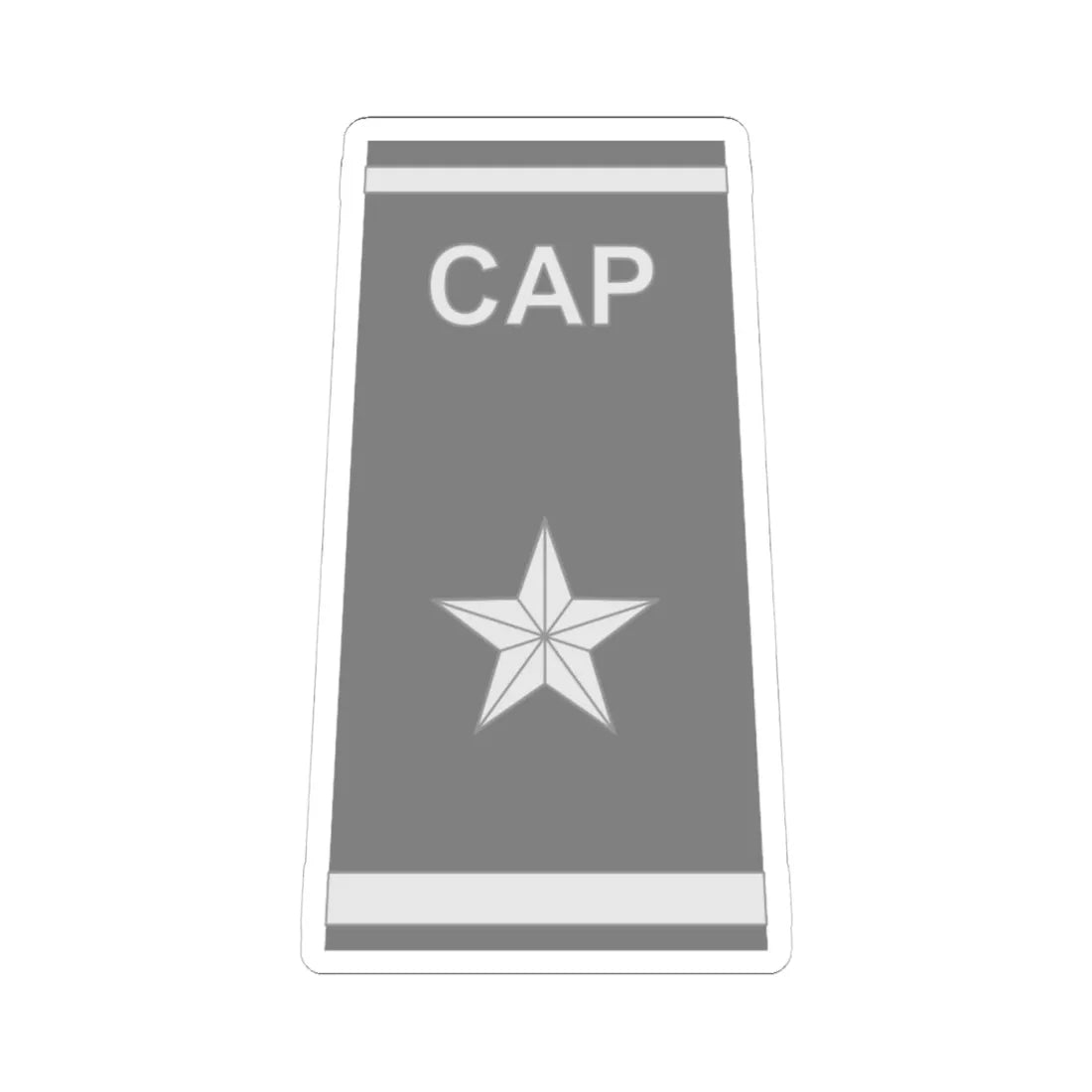 CAP O7 (United States) (Military Rank) STICKER Vinyl Kiss-Cut Decal 4 Inch White - The Sticker Space