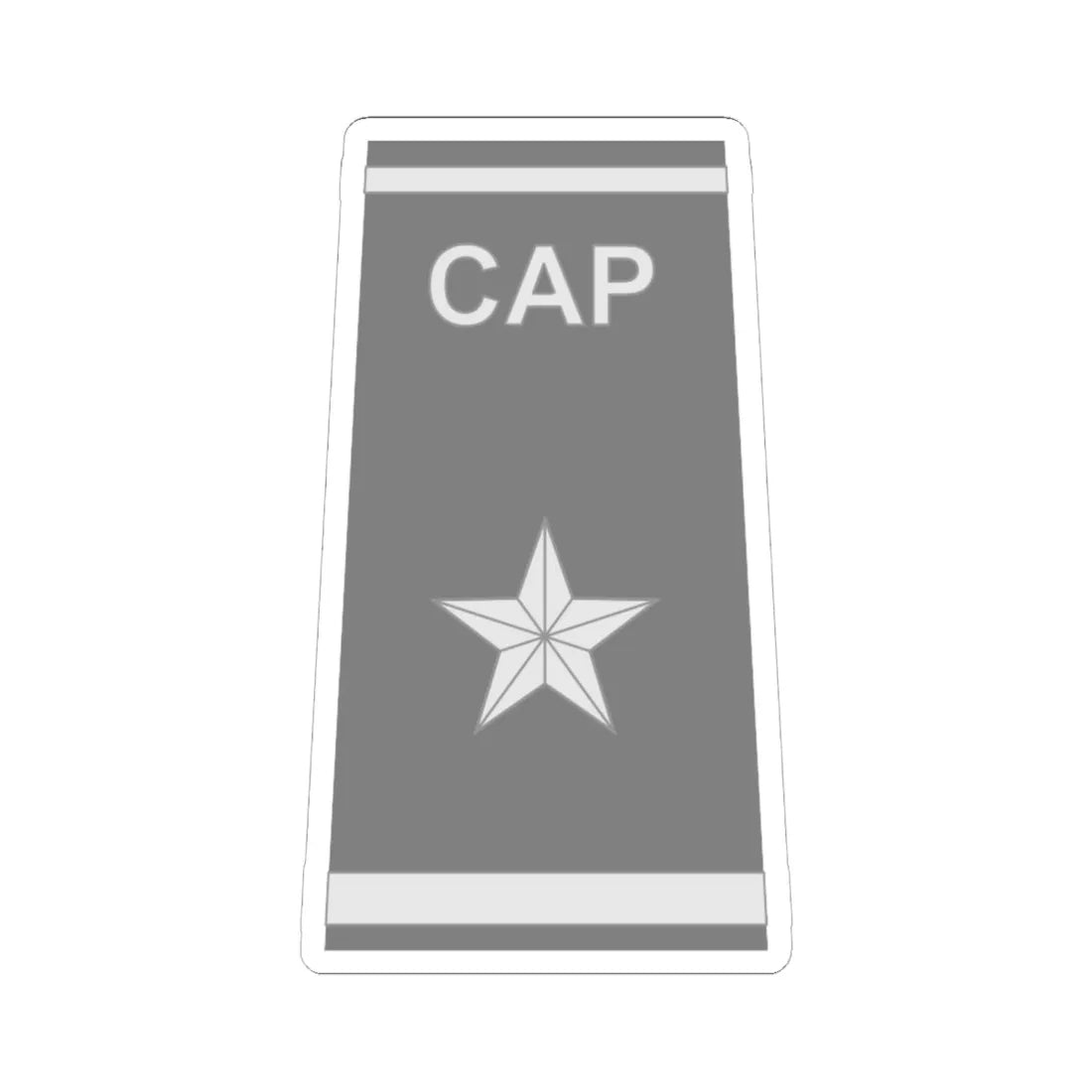 CAP O7 (United States) (Military Rank) STICKER Vinyl Kiss-Cut Decal 6 Inch White - The Sticker Space