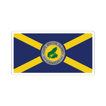 Cape Breton Island Flag Original Blue Flag (Canada) STICKER Vinyl Kiss-Cut Decal 2 Inch White - The Sticker Space