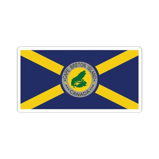 Cape Breton Island Flag Original Blue Flag (Canada) STICKER Vinyl Kiss-Cut Decal 2 Inch White - The Sticker Space