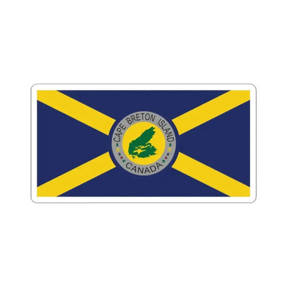 Cape Breton Island Flag Original Blue Flag (Canada) STICKER Vinyl Kiss-Cut Decal 3 Inch White - The Sticker Space