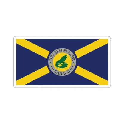 Cape Breton Island Flag Original Blue Flag (Canada) STICKER Vinyl Kiss-Cut Decal 4 Inch White - The Sticker Space