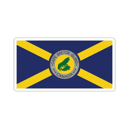 Cape Breton Island Flag Original Blue Flag (Canada) STICKER Vinyl Kiss-Cut Decal 6 Inch White - The Sticker Space