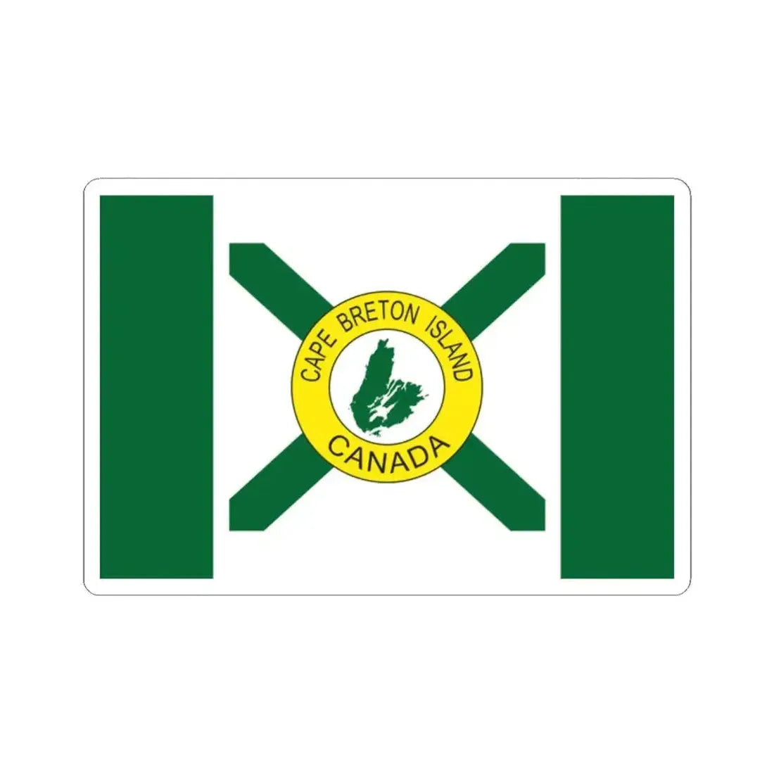 Cape Breton Island Flag Popular (Canada) STICKER Vinyl Kiss-Cut Decal 2 Inch White - The Sticker Space
