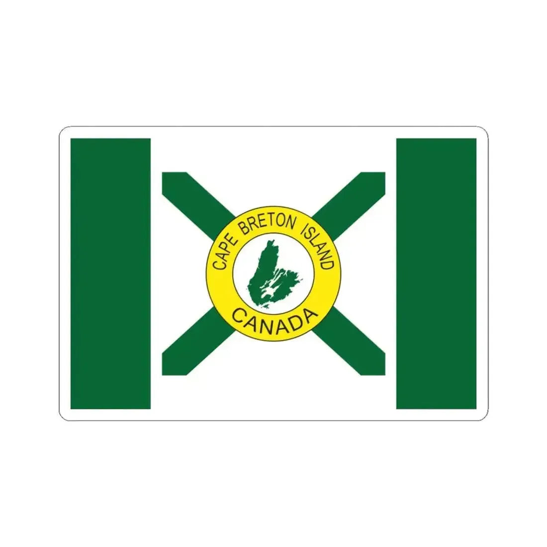 Cape Breton Island Flag Popular (Canada) STICKER Vinyl Kiss-Cut Decal 3 Inch White - The Sticker Space