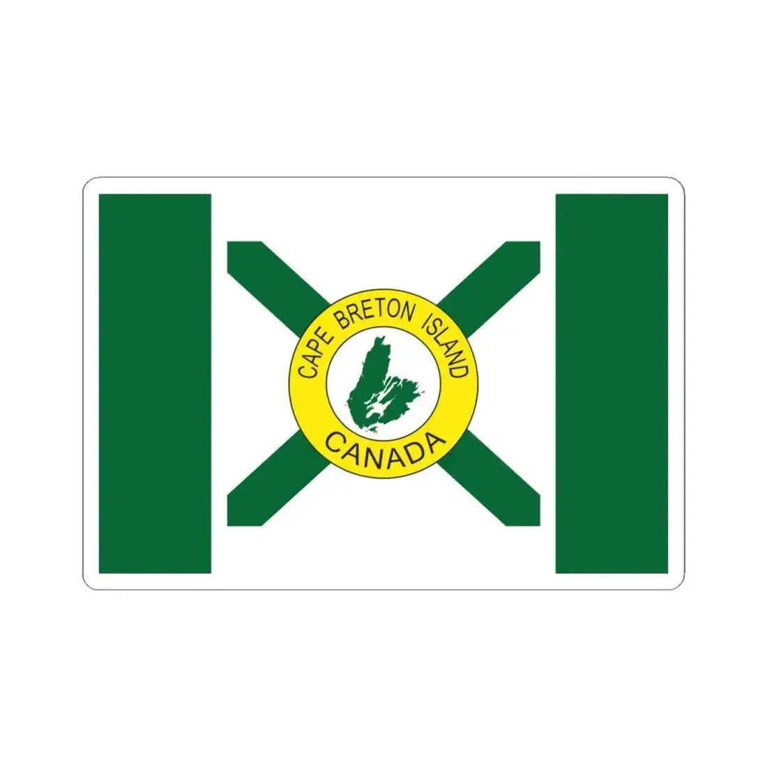 Cape Breton Island Flag Popular (Canada) STICKER Vinyl Kiss-Cut Decal 4 Inch White - The Sticker Space