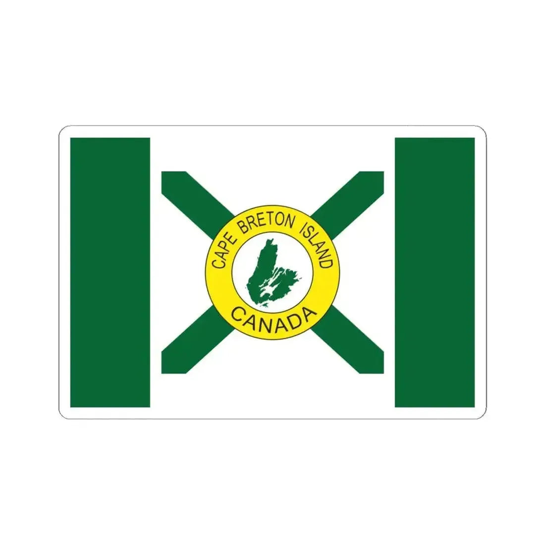 Cape Breton Island Flag Popular (Canada) STICKER Vinyl Kiss-Cut Decal 6 Inch White - The Sticker Space