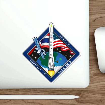Cape Canaveral Air Force Station Falcon 9 Thaicom 8 (SpaceX) STICKER Vinyl Die-Cut Decal - The Sticker Space
