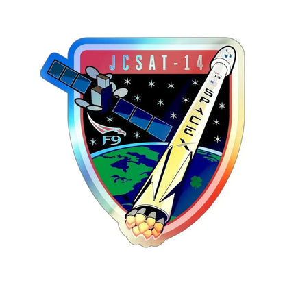 Cape Canaveral Air Force Station Space Launch Complex 40 JCSAT-2B Falcon 9 (SpaceX) Holographic STICKER Die-Cut Vinyl Decal - The Sticker Space