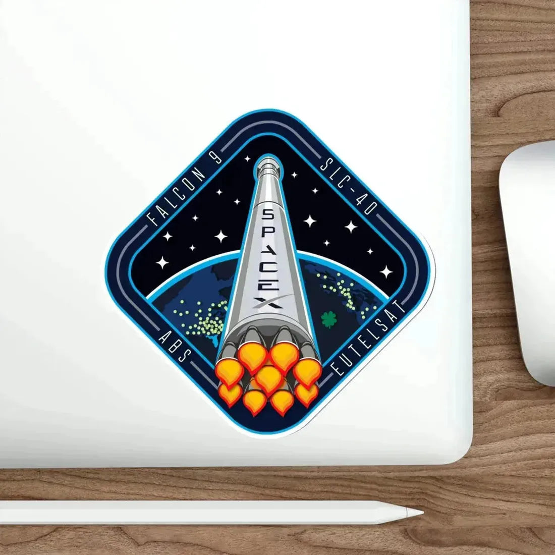 Cape Canaveral Eutelsat 115 West B Falcon 9 Mission (SpaceX) STICKER Vinyl Die-Cut Decal - The Sticker Space