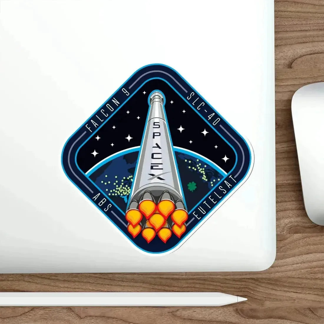 Cape Canaveral Eutelsat 115 West B Falcon 9 Mission (SpaceX) STICKER Vinyl Die-Cut Decal - The Sticker Space