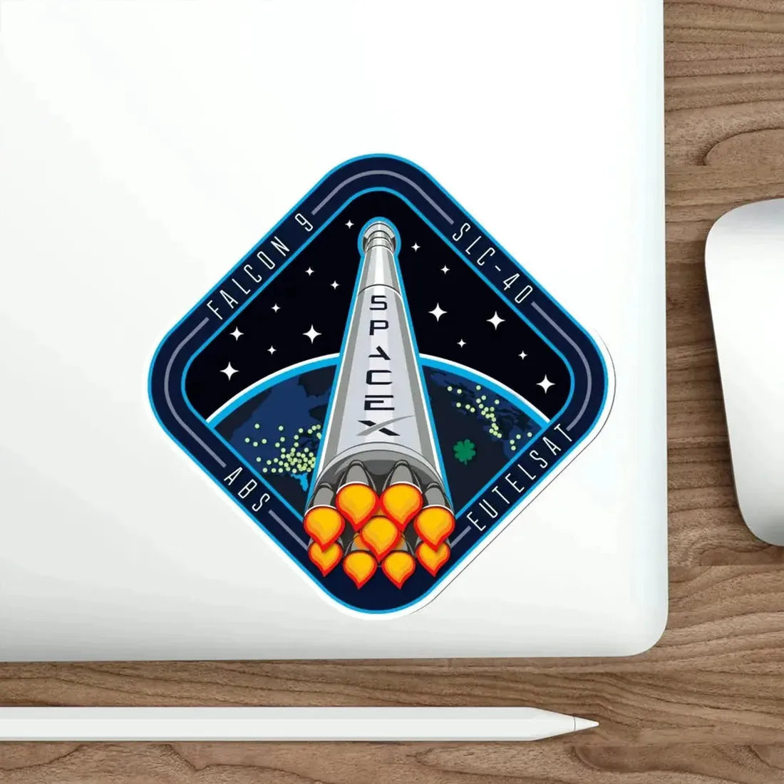 Cape Canaveral Eutelsat 115 West B Falcon 9 Mission (SpaceX) STICKER Vinyl Die-Cut Decal - The Sticker Space