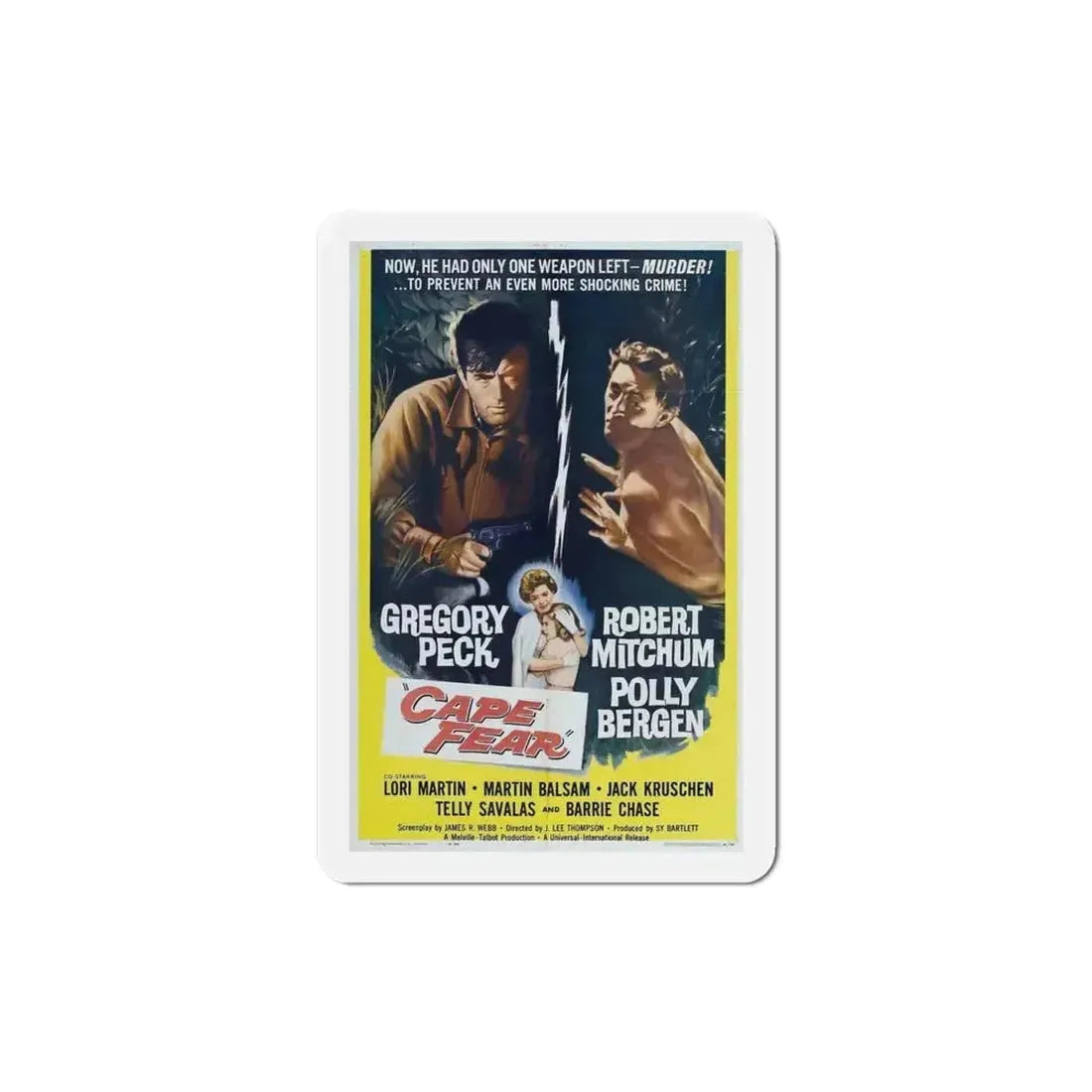 Cape Fear 1962 Movie Poster Refrigerator Magnet 4 Inch - The Sticker Space