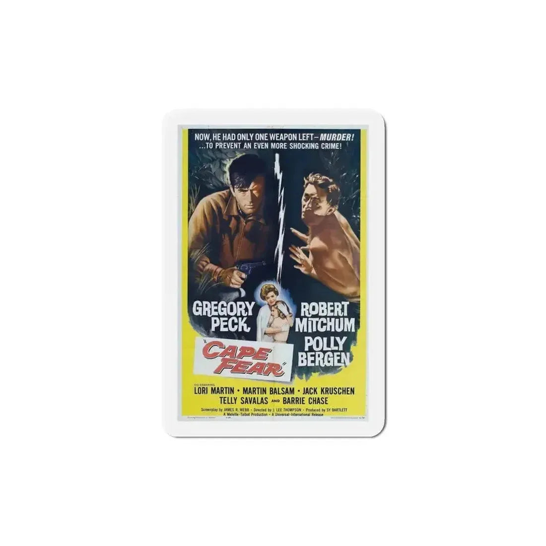 Cape Fear 1962 Movie Poster Refrigerator Magnet 6 Inch - The Sticker Space