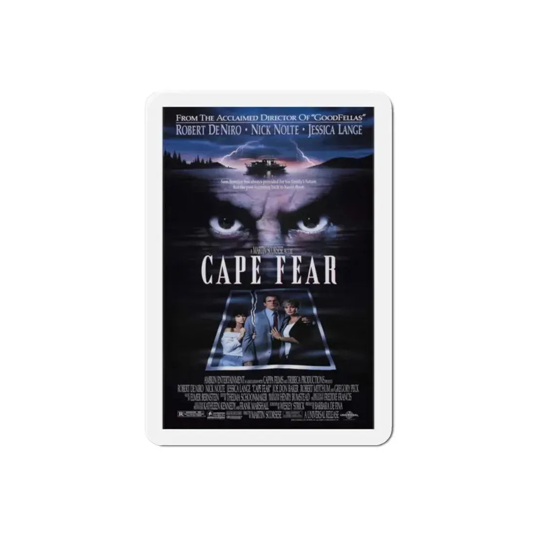 Cape Fear 1991 Movie Poster Refrigerator Magnet 2 Inch - The Sticker Space