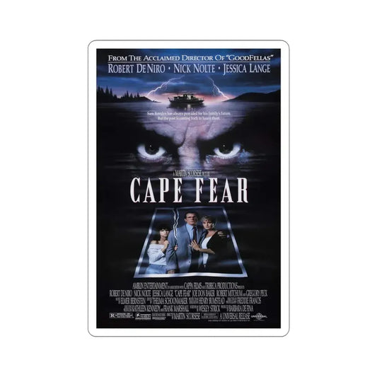 Cape Fear 1991 Movie Poster STICKER Vinyl Die-Cut Decal 6 Inch - The Sticker Space