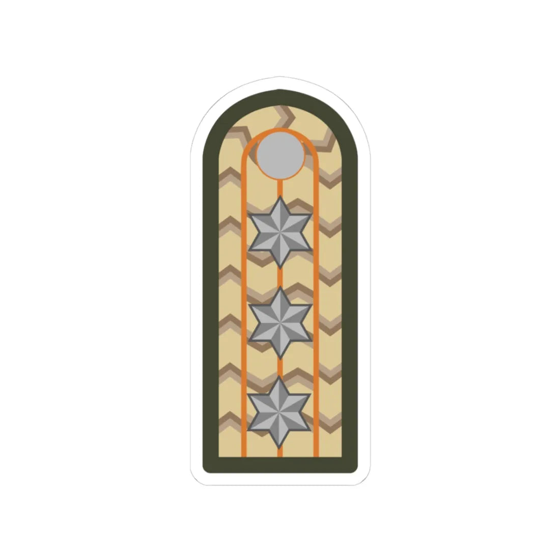 CapEBTraje (Bolivia) (Military Rank) STICKER Vinyl Kiss-Cut Decal 3 Inch White - The Sticker Space