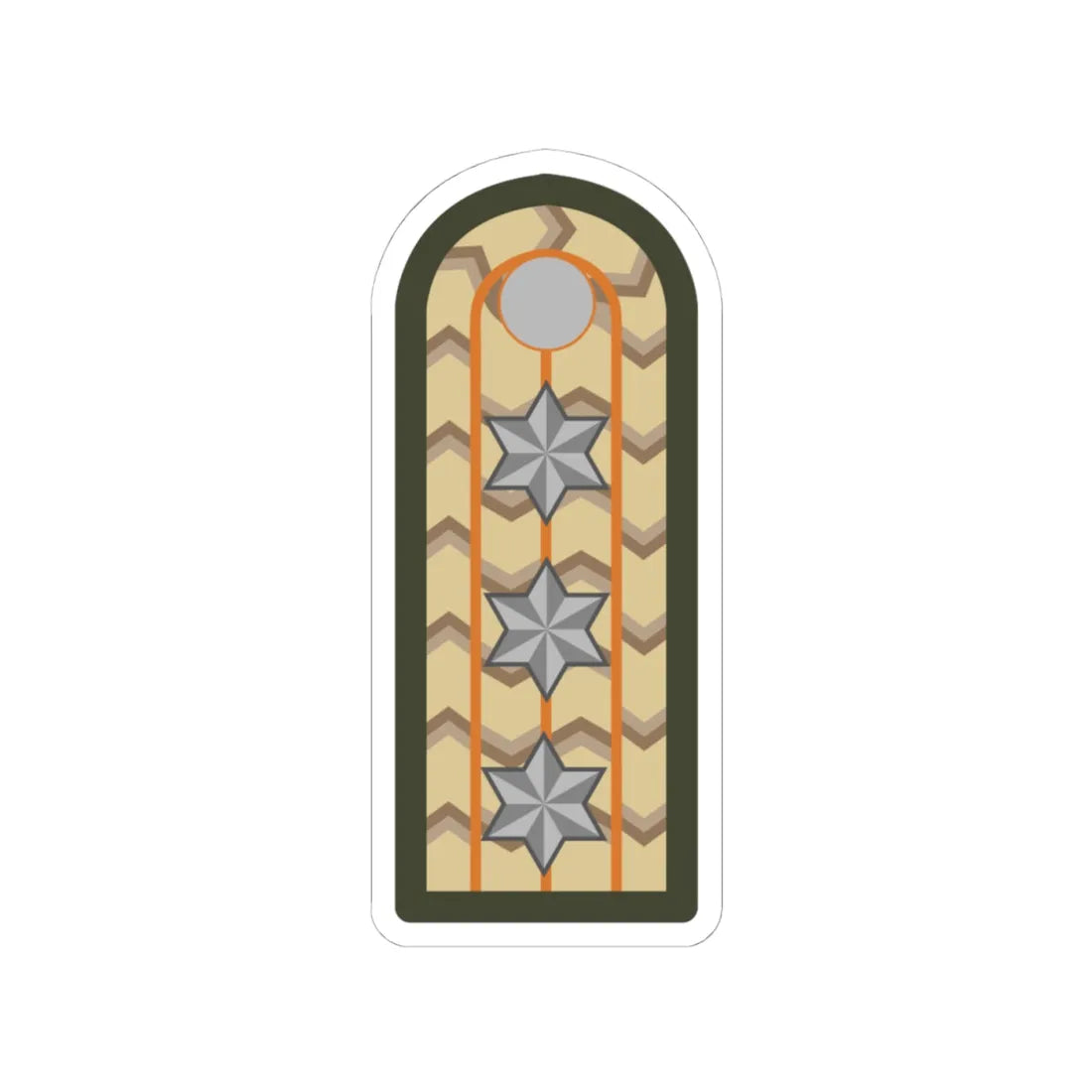 CapEBTraje (Bolivia) (Military Rank) STICKER Vinyl Kiss-Cut Decal 4 Inch White - The Sticker Space