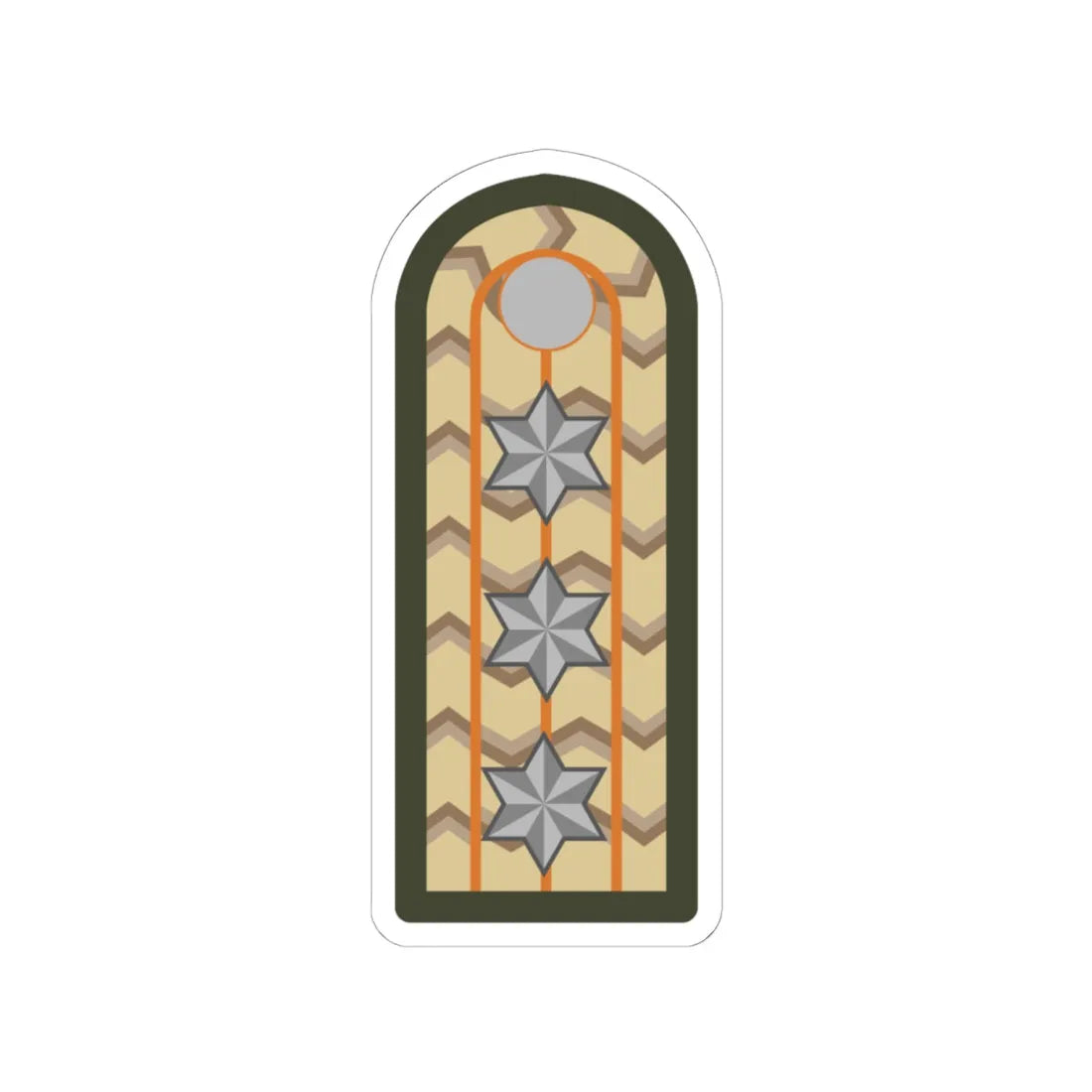 CapEBTraje (Bolivia) (Military Rank) STICKER Vinyl Kiss-Cut Decal 6 Inch White - The Sticker Space