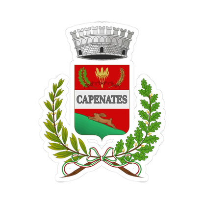 Capena-Stemma (Italy) (Coat of Arms) STICKER Vinyl Kiss-Cut Decal 3 Inch White - The Sticker Space