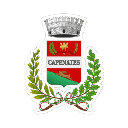 Capena-Stemma (Italy) (Coat of Arms) STICKER Vinyl Kiss-Cut Decal 6 Inch White - The Sticker Space