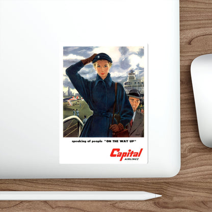 Capital Airlines advertisement (Magazine Illustration) STICKER Vinyl Die-Cut Decal-The Sticker Space