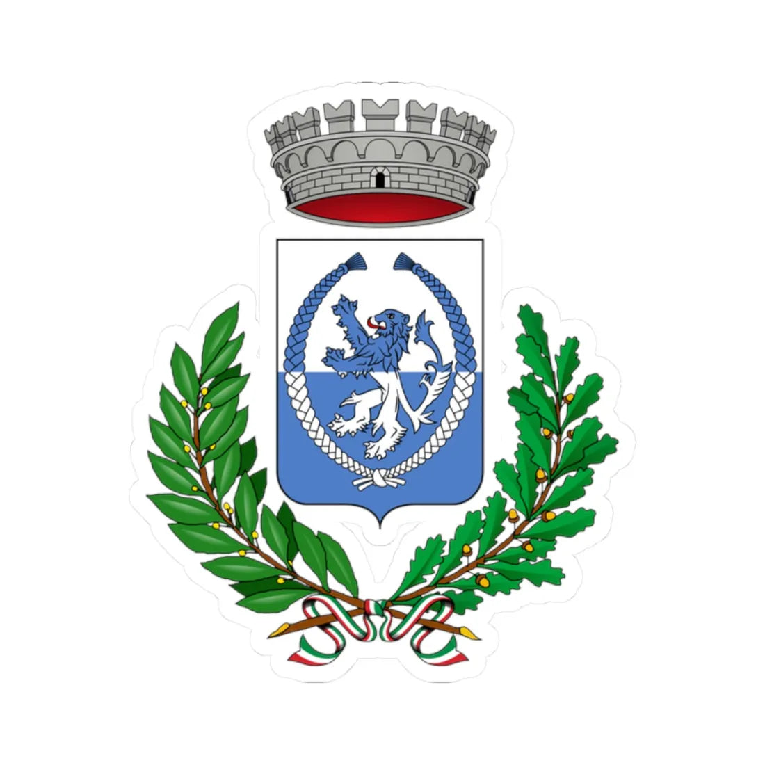 Caponago-Stemma (Italy) (Coat of Arms) STICKER Vinyl Kiss-Cut Decal 2 Inch White - The Sticker Space