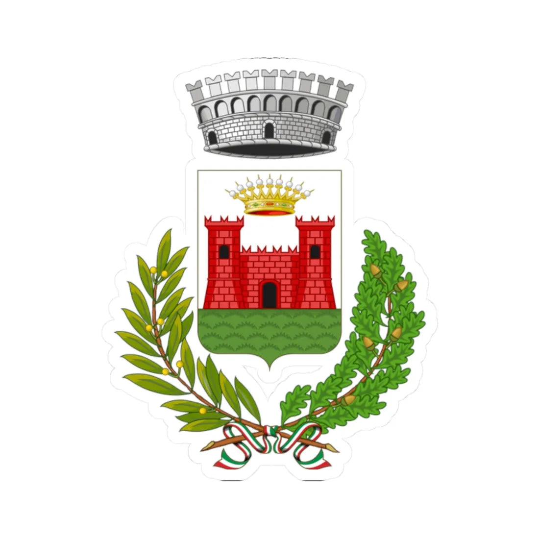 Capoterra-Stemma (Italy) (Coat of Arms) STICKER Vinyl Kiss-Cut Decal - The Sticker Space