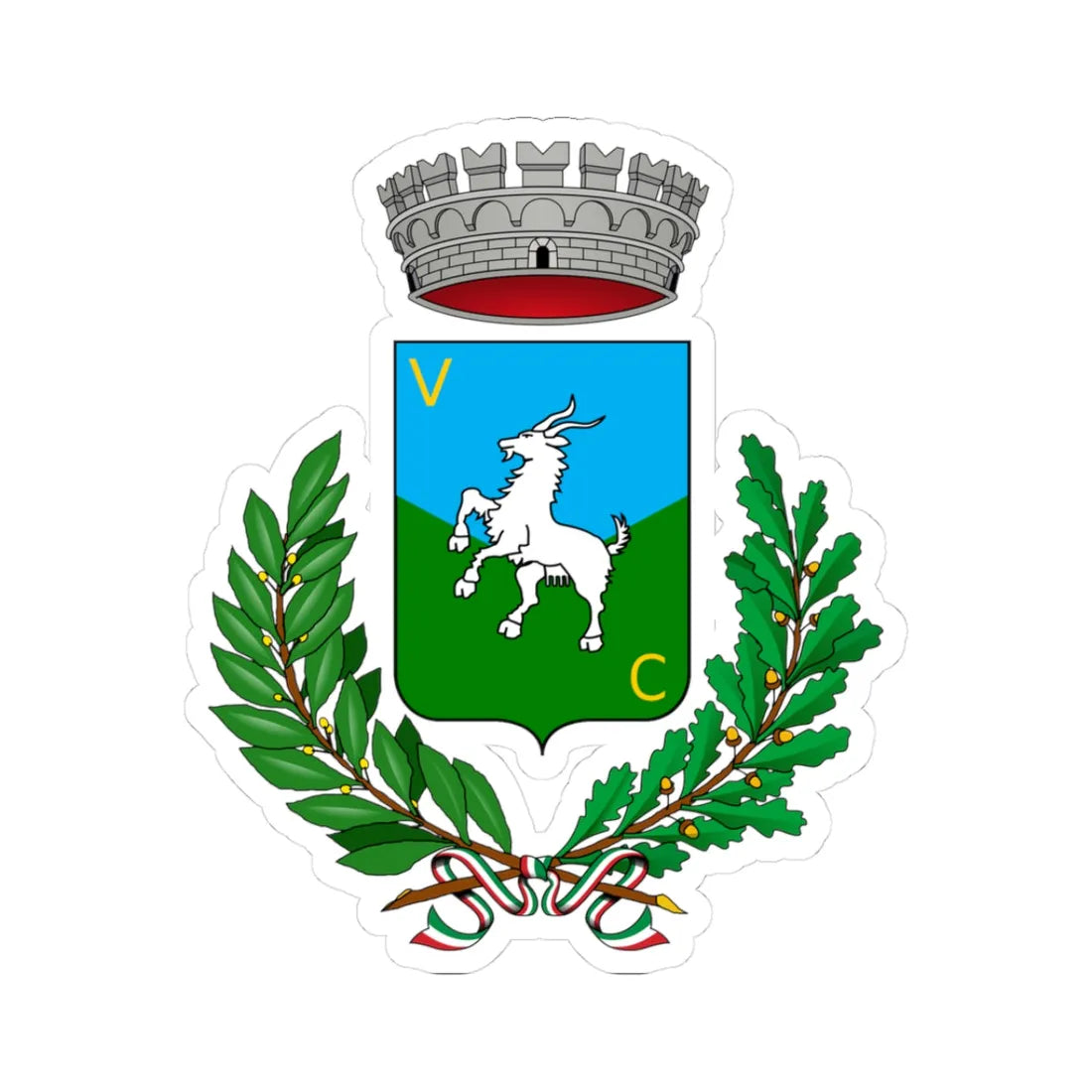 Caprezzo-Stemma (Italy) (Coat of Arms) STICKER Vinyl Kiss-Cut Decal - The Sticker Space