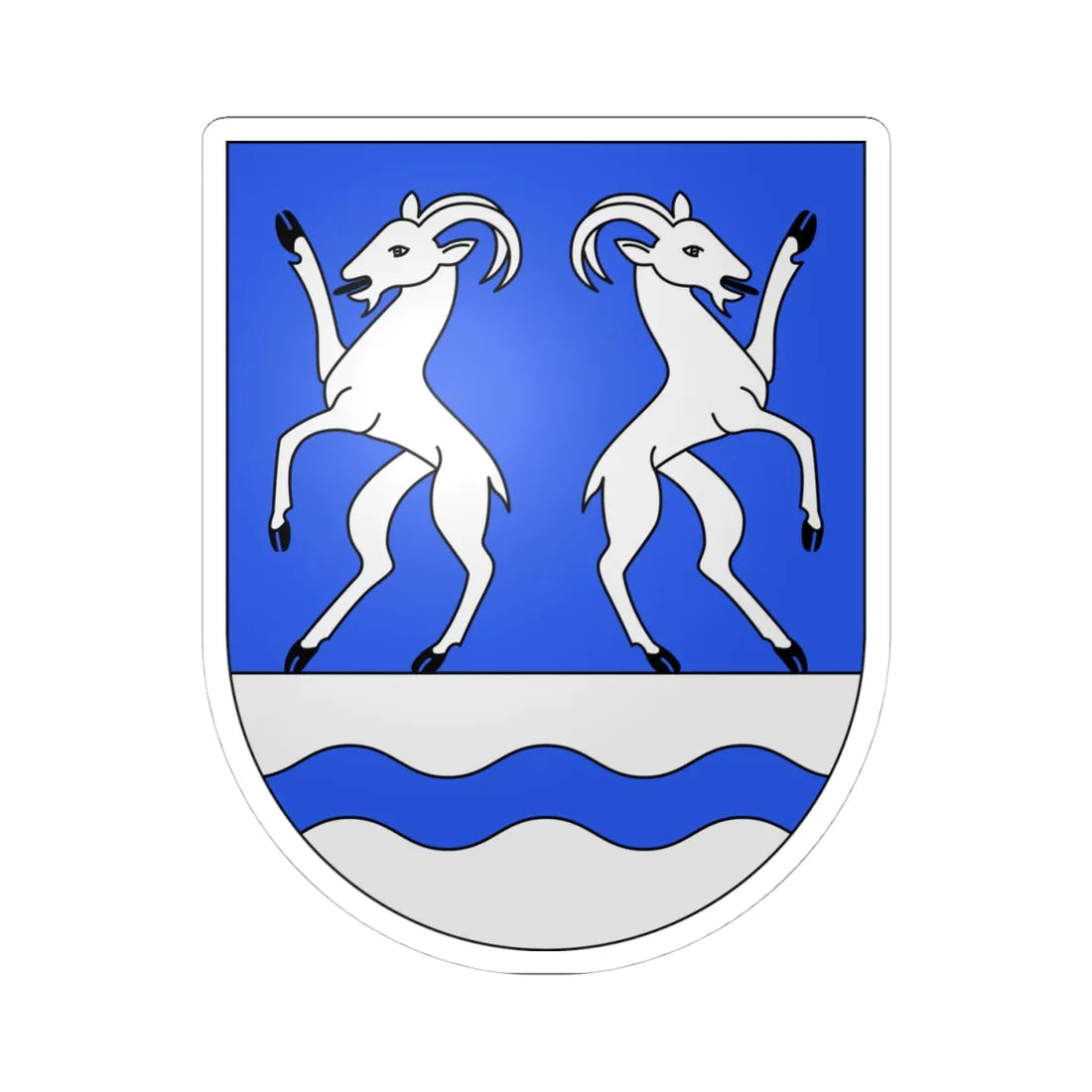 Capriasca-coat of arms (Switzerland) (Coat of Arms) STICKER Vinyl Kiss-Cut Decal 4 Inch White - The Sticker Space